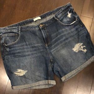 Clockhouse blue denim shorts. Distressed. EUC!